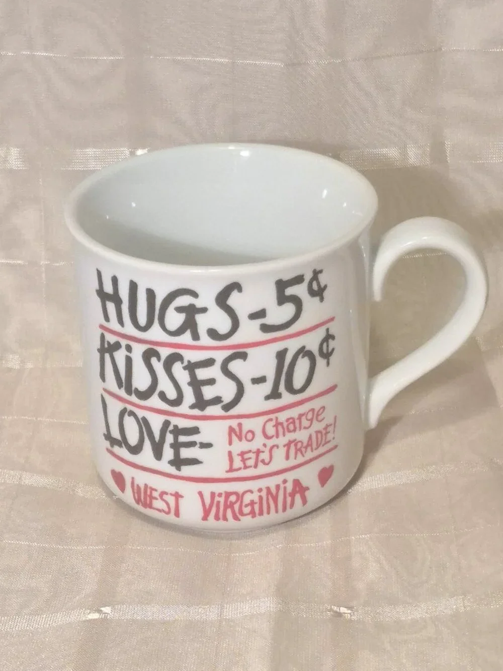 VINTAGE WEST VIRGINIA SOUVENIR COFFEE CUP MUG